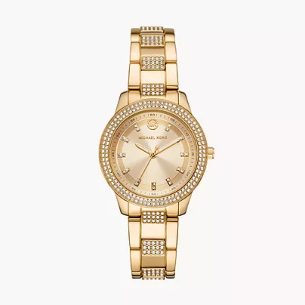 Michael kors tibby three-hand gold tone stainless steel watch | MK4575